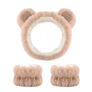 Skin Care Tool Pack of 3 Wrist Wash Band, Spa Head Band