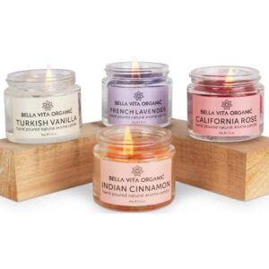 Bella Vita Aroma Candle Set (Vanilla Cinnamon Lavender Rose)