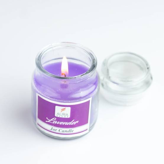 AuraDecor Lavender Fragrance Pillar Candle