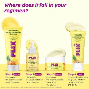 Alternative view of Plix Pineapple De-pigmentation Regime Facewash, Serum, Moisturizer & Sunscreen (230g)