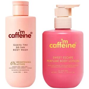 Mcaffeine Guava Tini Body Wash & Sweet Escape Body Lotion Combo ( 300ml x 2)