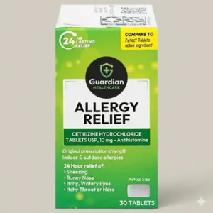 Guardian Healthcare Allergy Relief Tablets – Cetirizine HCl 10 mg (30 Count)