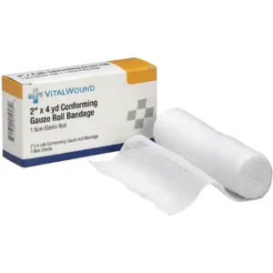 VitalWound Conforming Gauze Roll Bandage 2" x 4 yd – 1 Roll