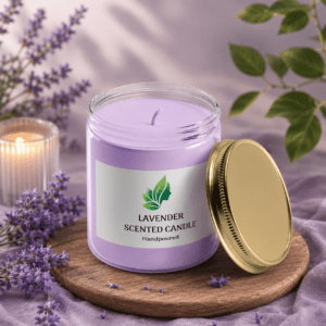 Lavender Scented Candle – Hand Poured Aromatic Candle